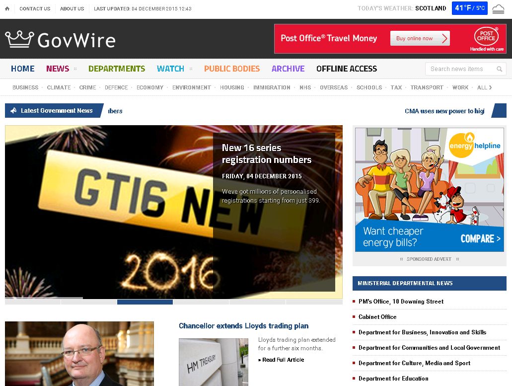 GovWire.co.uk Screenshot